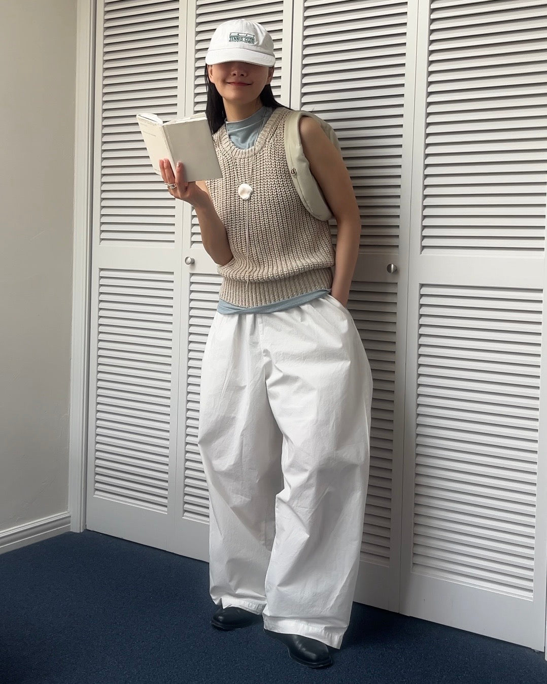 [4/16 new]Easy Form Pants  white 5月初旬入荷分