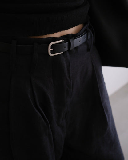 [8/20new]full linen belt pants black