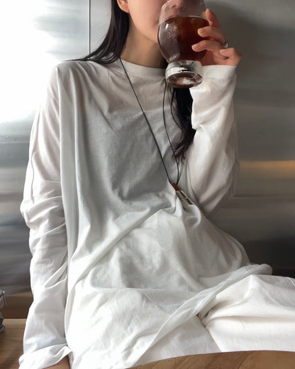 [7/9new]natural sheer long sleeve
