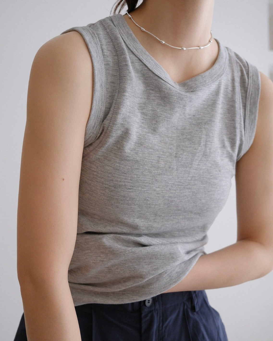[7/16new]fat Tank Top gray