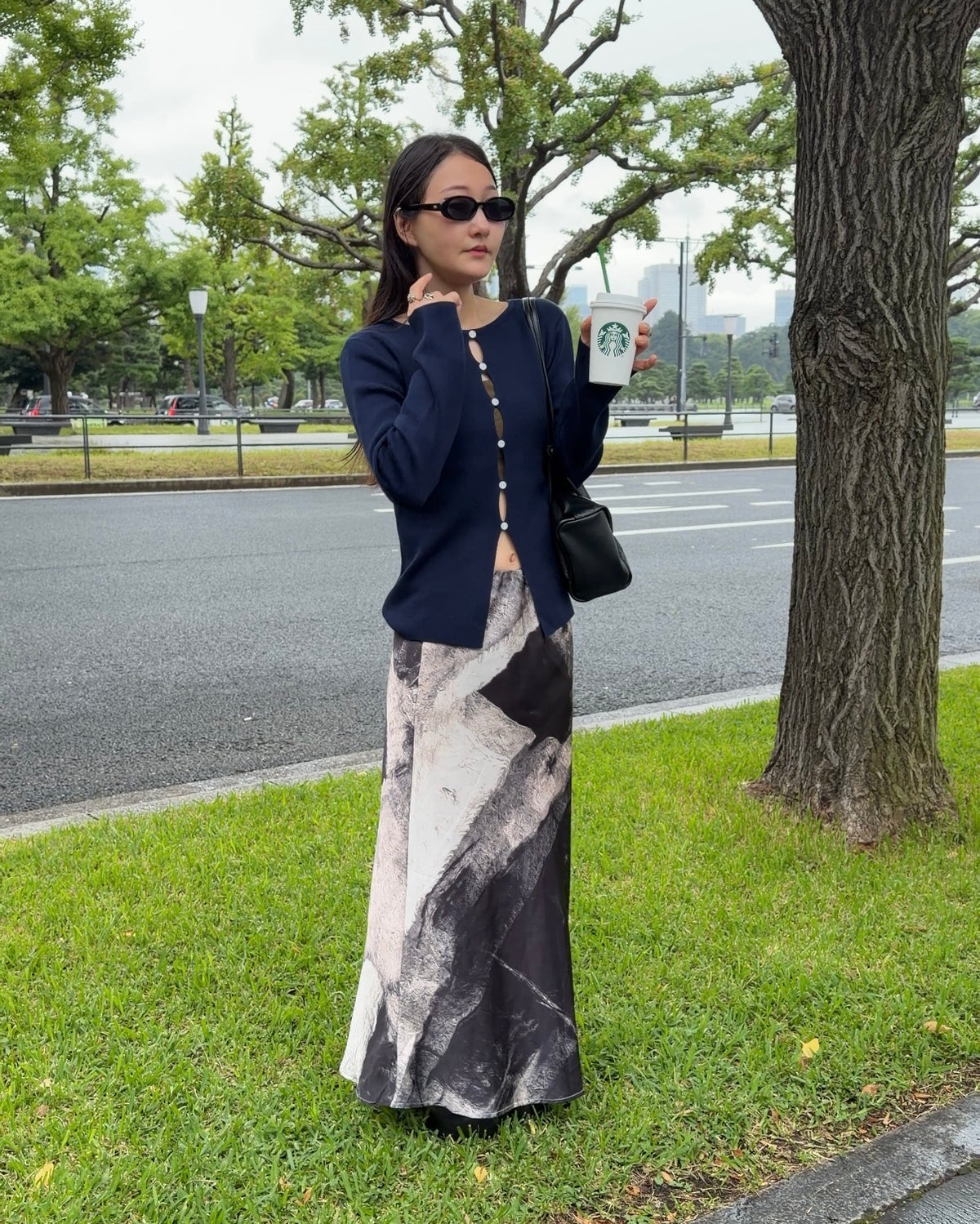 [9/24new] ink wash skirt BK 10月初旬〜中旬入荷