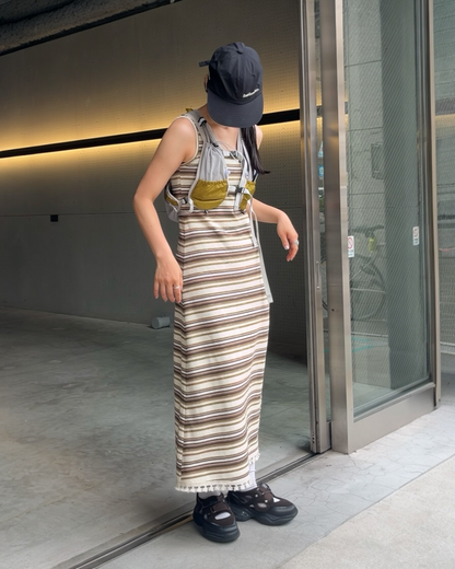 [7/31new]Border Fringe Onepiece