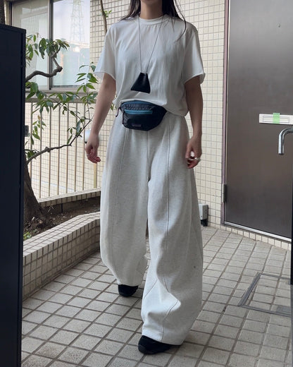 [5/21new]Curved Wide Sweat Pants oatmeal 6月上旬〜下旬入荷