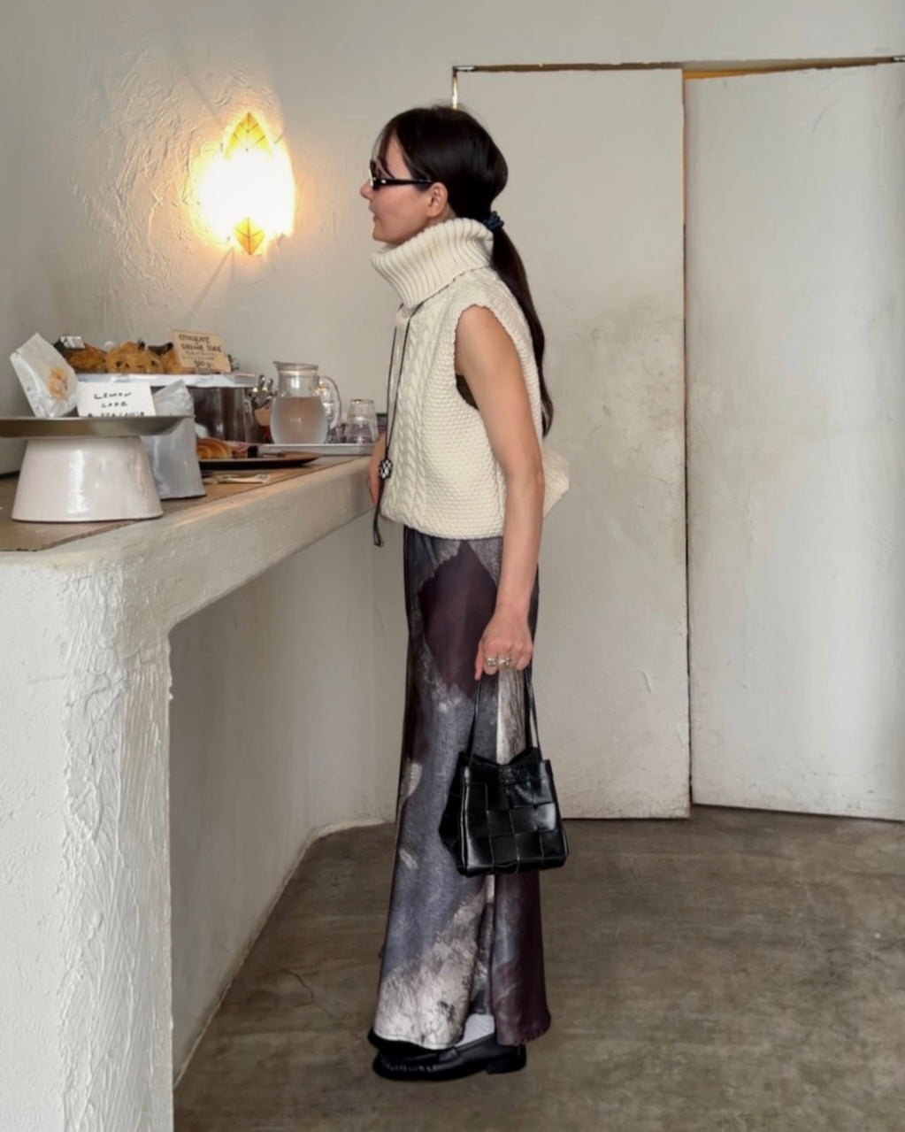 [9/24new] wide rib knit vest 10月中旬〜下旬入荷分