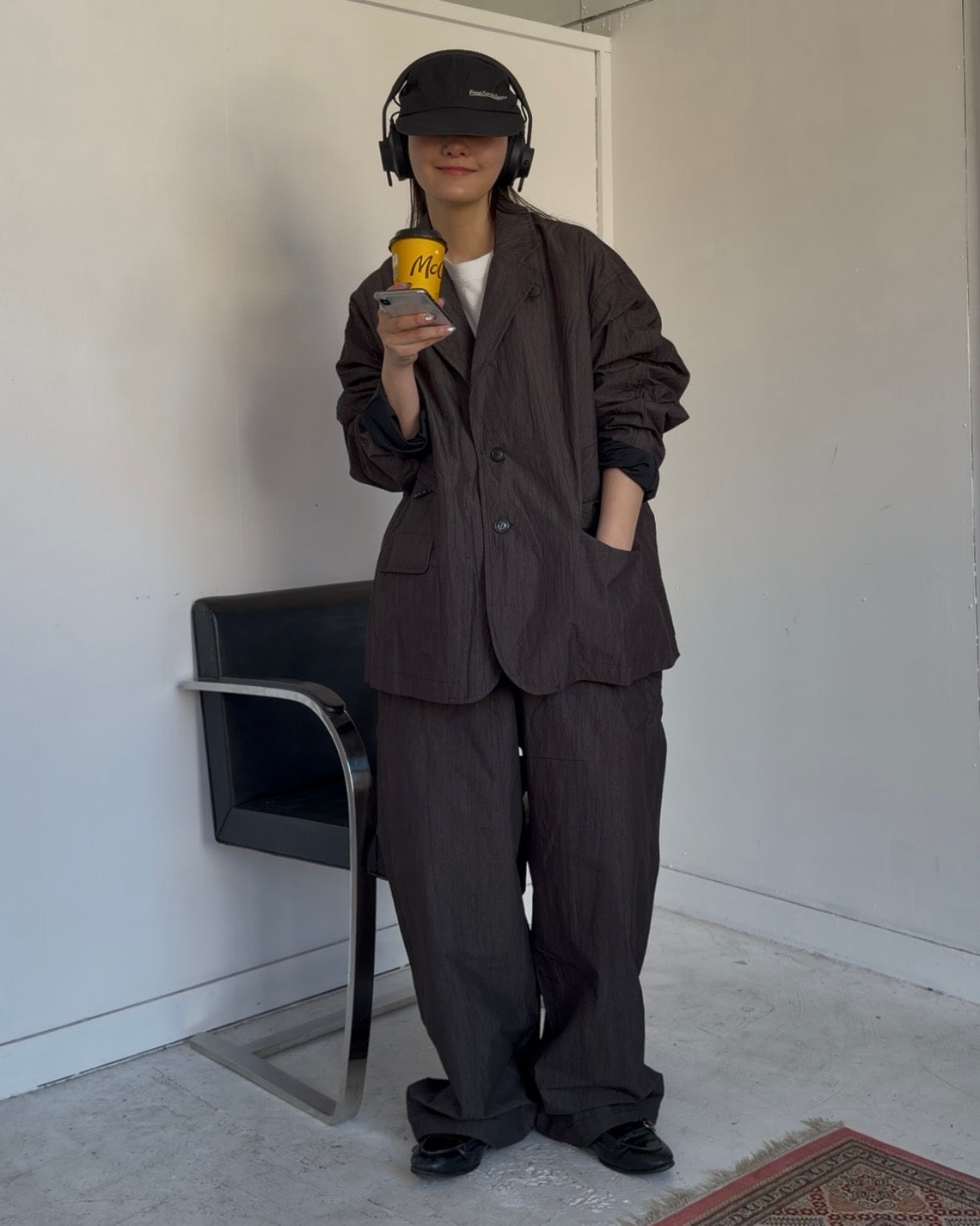 Cotton Wrinkle Relax Pants
