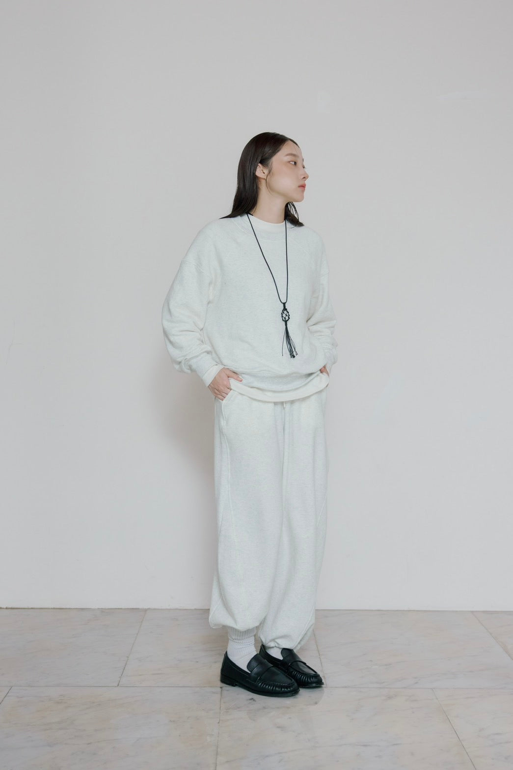 [10/15new] hem light sweat tops WH