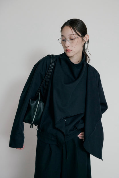 button drape jacket