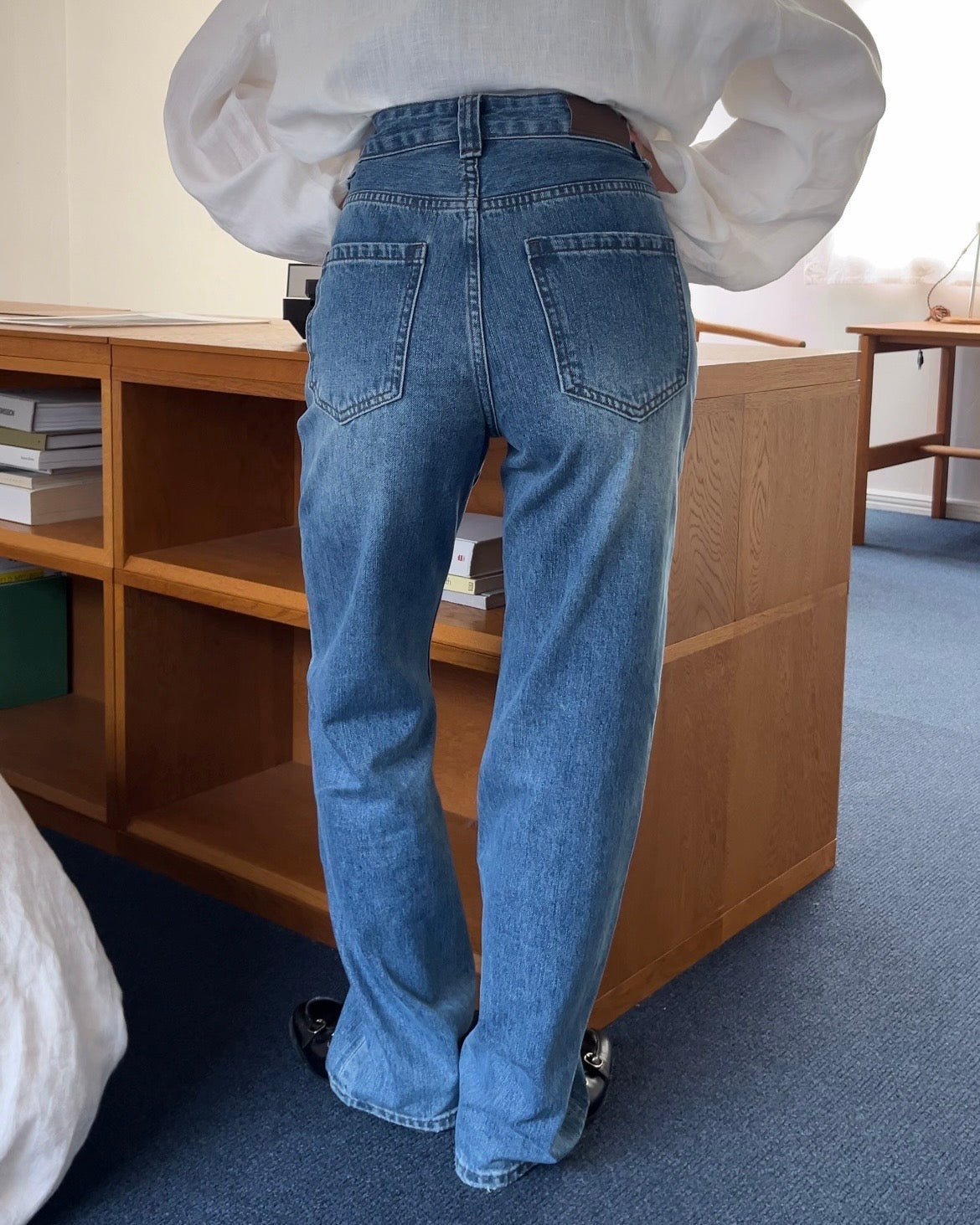 [4/23new]Cotton Blend Straight Denim