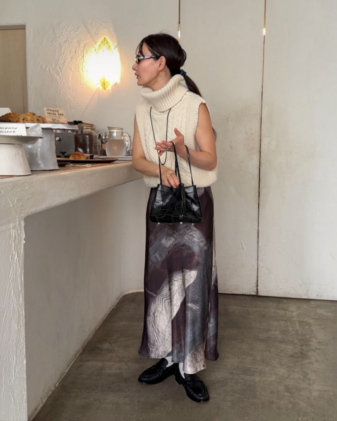 [9/24new] wide rib knit vest 10月中旬〜下旬入荷分