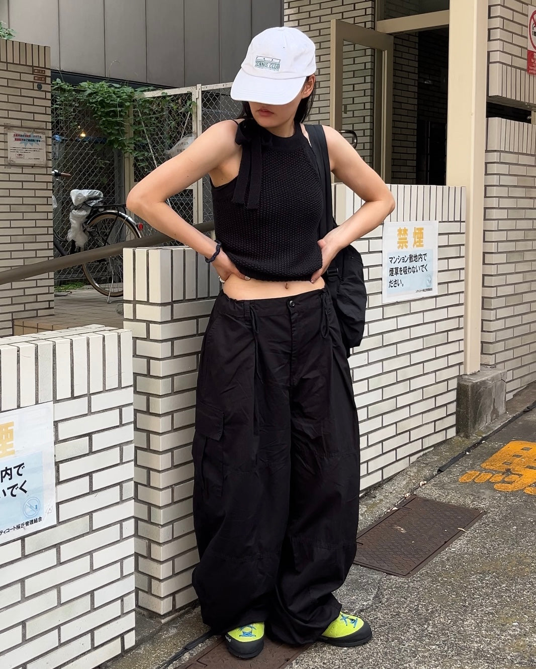 8/14new] Cargo Parachute Pants black – A.subjjject