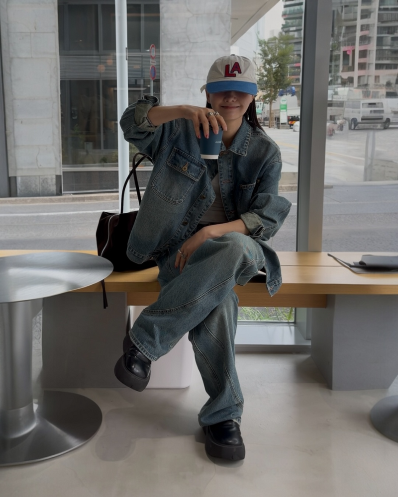 [10/30 new]Washed Denim set  blue 11月下旬〜12月上旬入荷分