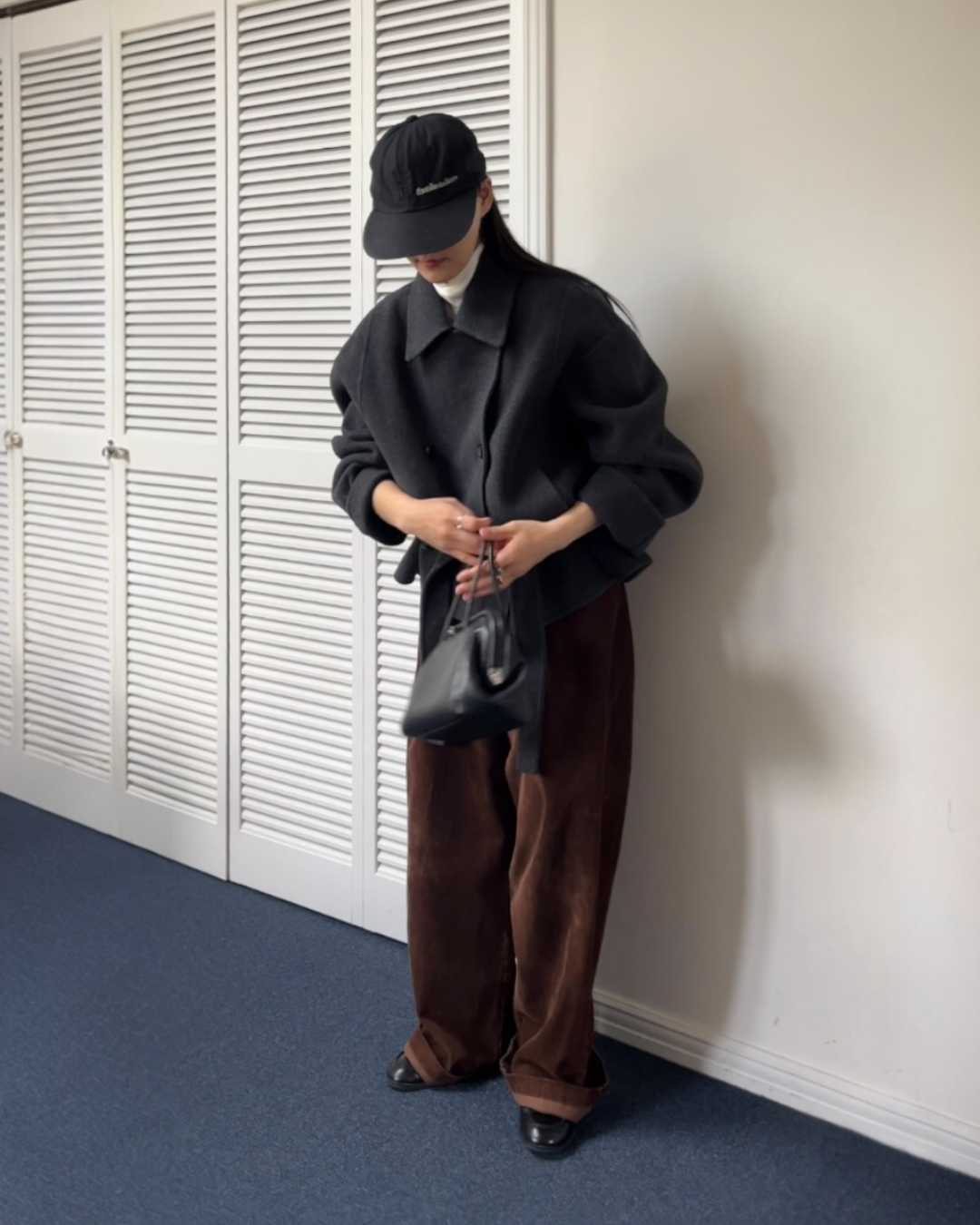 [11/27new] Drape Wool P-Coat gray 12月下旬～1月初旬入荷