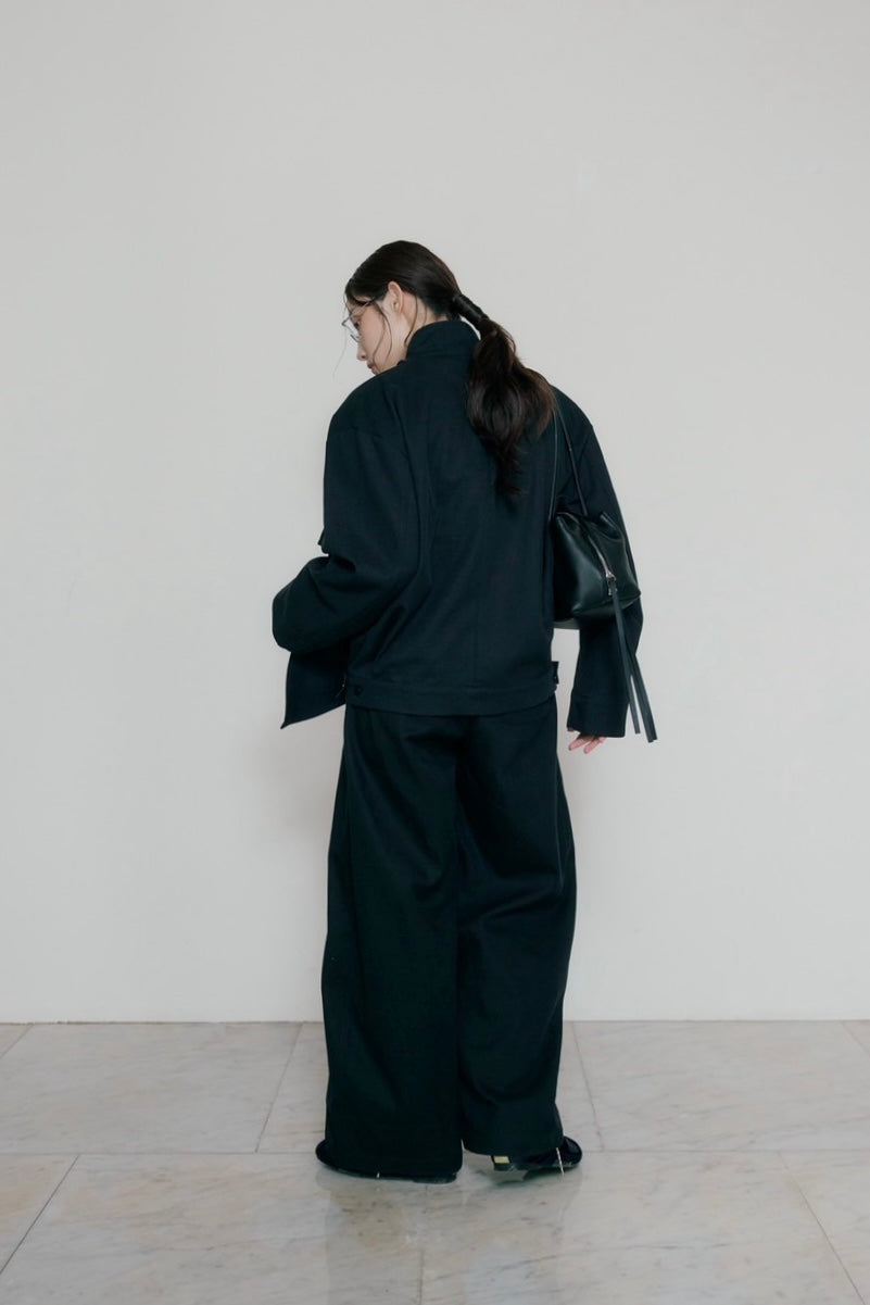 button drape jacket