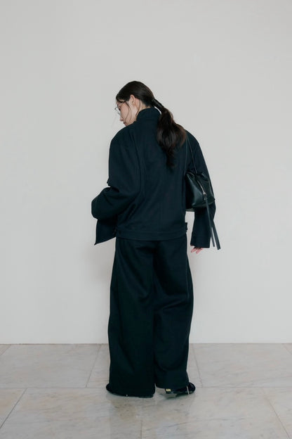 button drape jacket