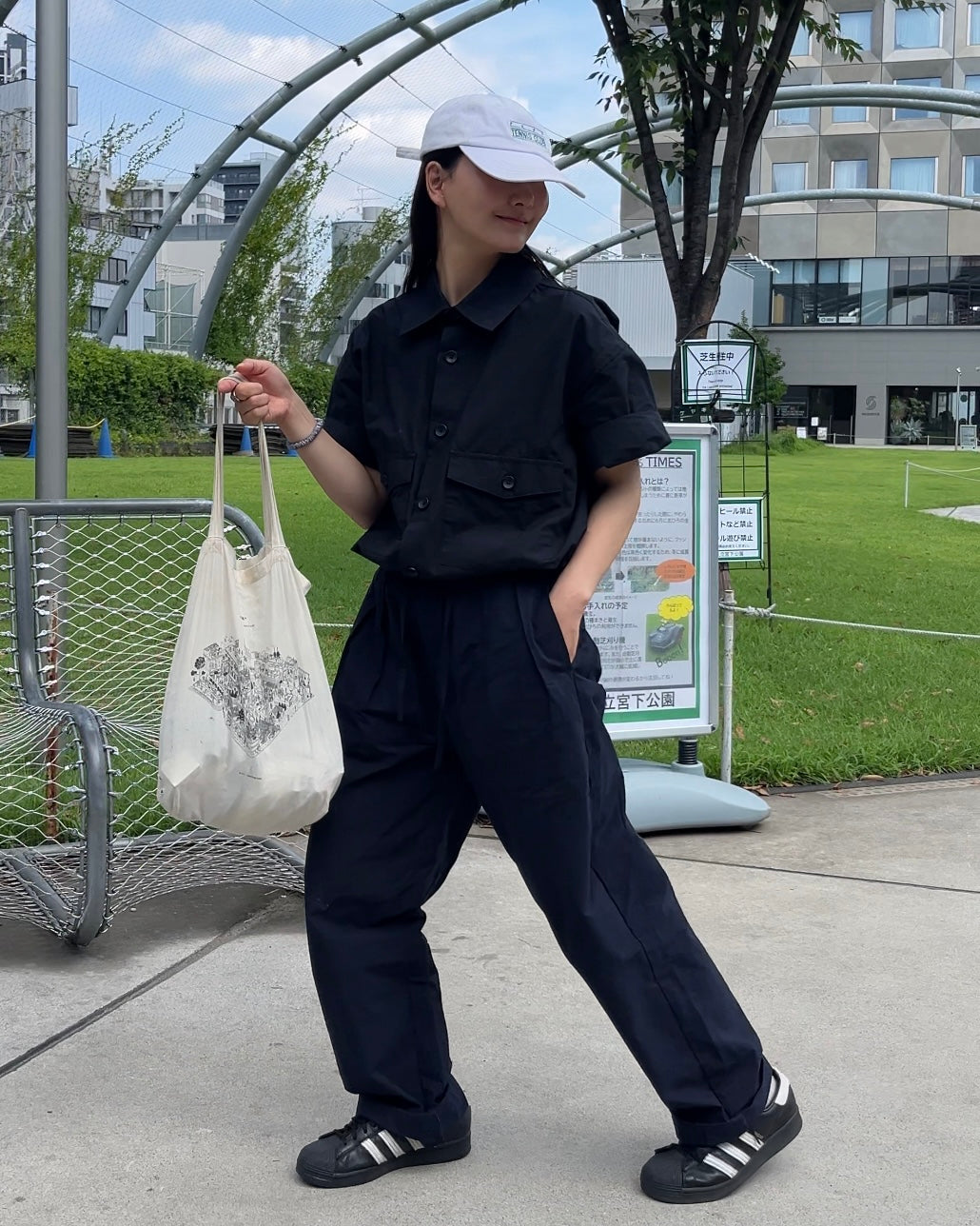 [10/16new] paper like tuck pants