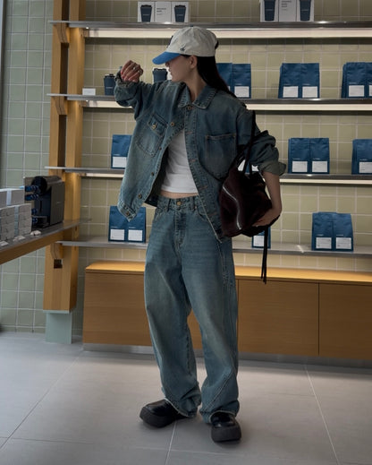 [10/30 new]Washed Denim set  blue 11月下旬〜12月上旬入荷分