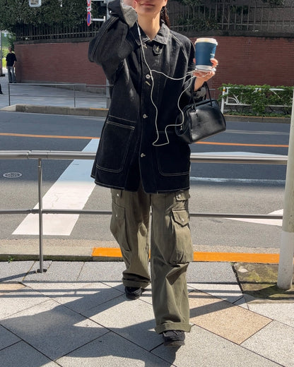 Denim Work Coverall Jacket