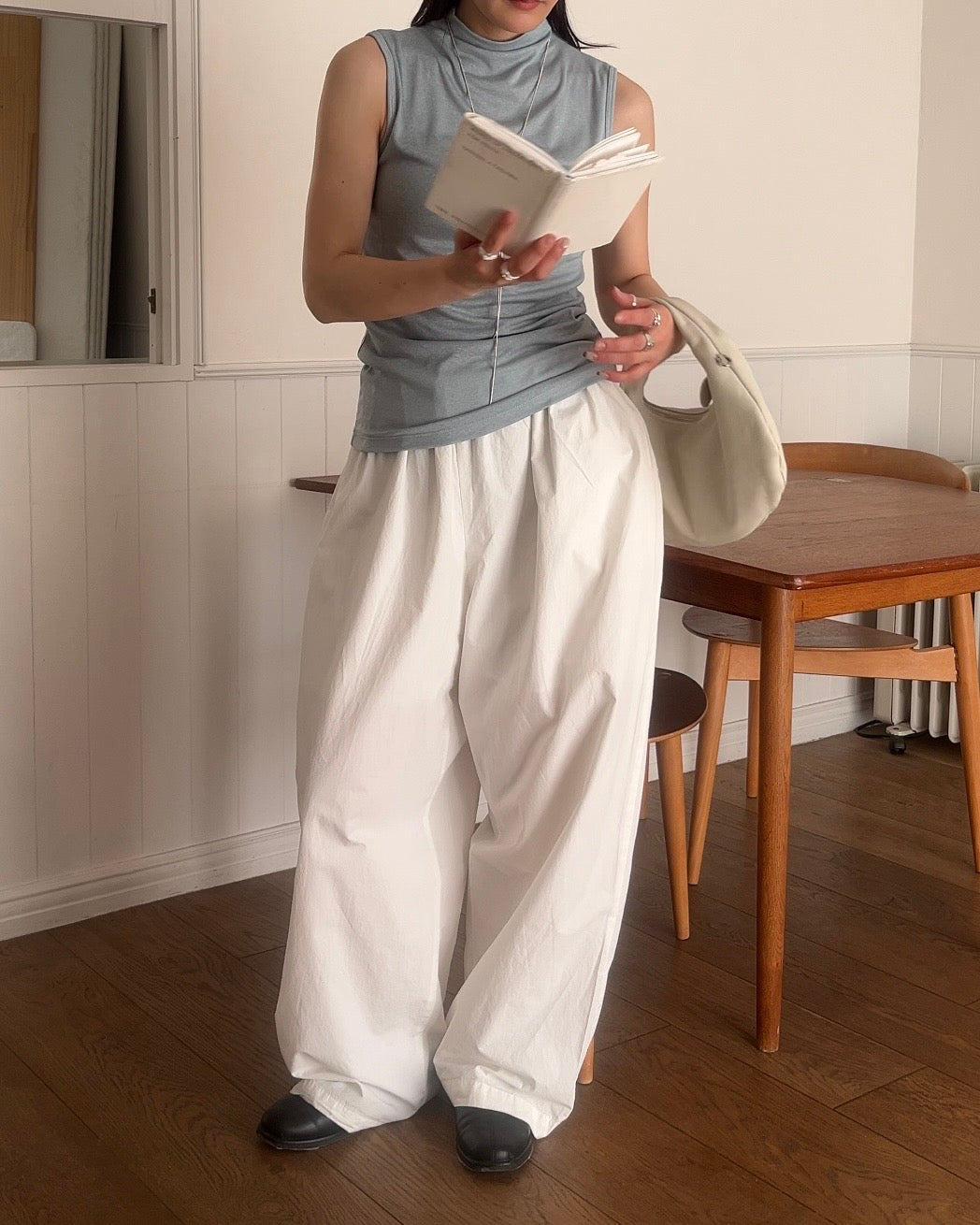 [4/16 new]Easy Form Pants  white 5月初旬入荷分