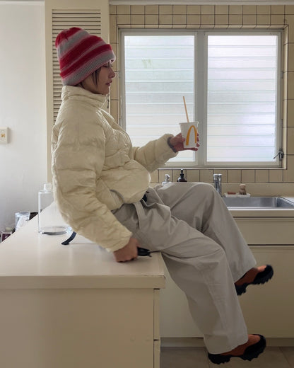 [12/18 new] Warmth Wide Cotton Pants Ivory