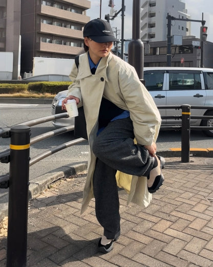 [12/4new]Cotton Canvas Coat ivory