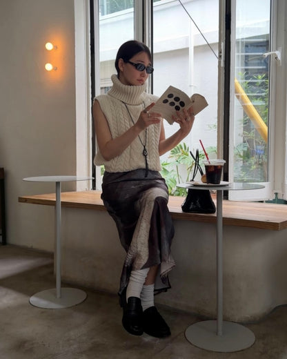 [9/24new] wide rib knit vest 10月中旬〜下旬入荷分