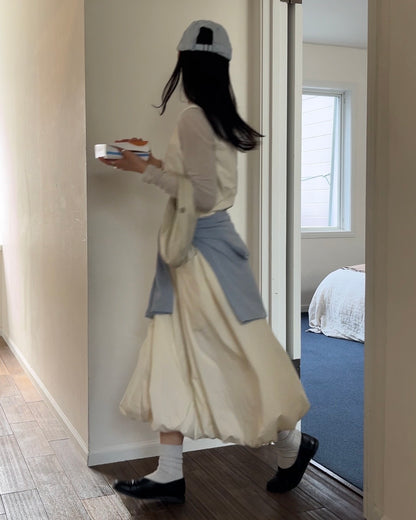 [5/21new]Round Curve Leather Bag white 6月上旬〜下旬入荷