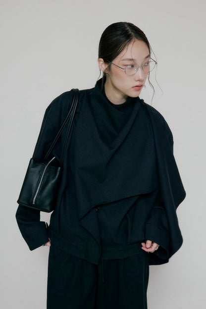 button drape jacket