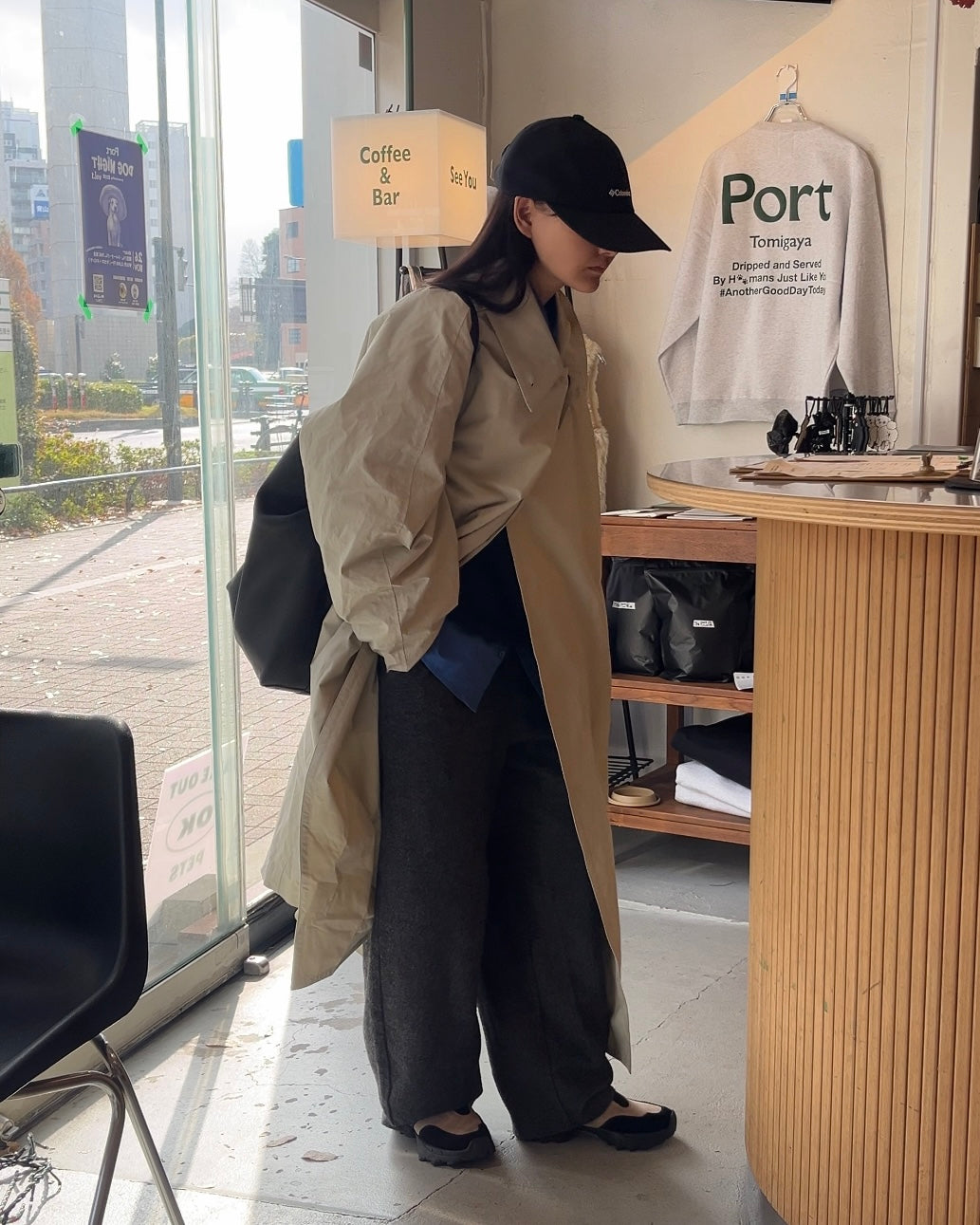 [12/4new]Cotton Canvas Coat ivory