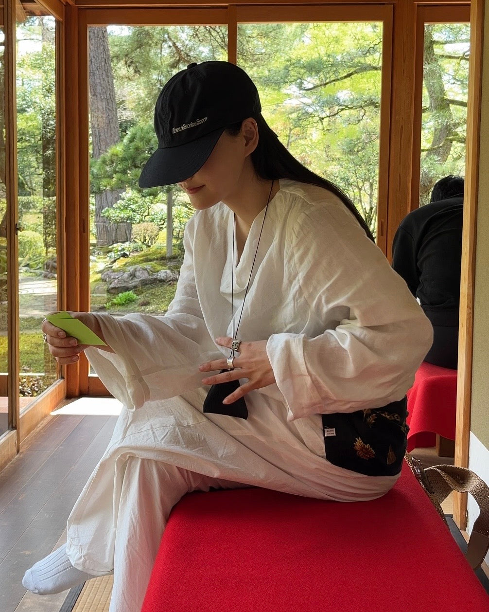 [4/23new]Linen Drape Airy Blouse