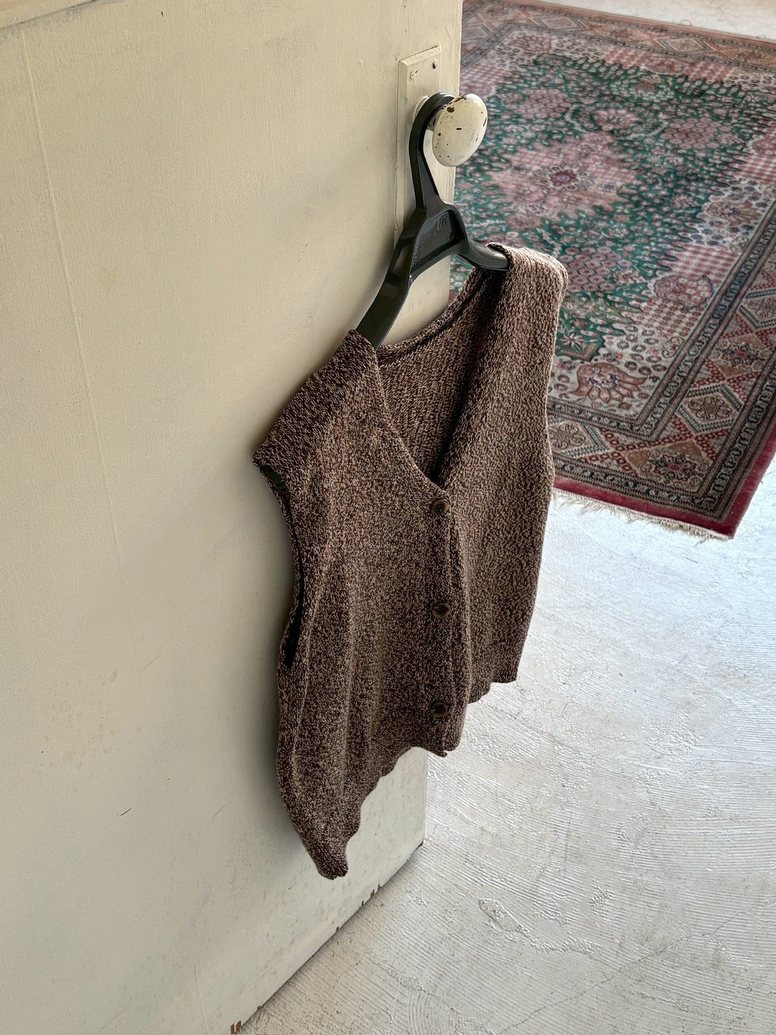 ［3/19new］Cotton Easy Layer Vest brown