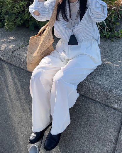 [4/16 new]Easy Form Pants  white 5月初旬入荷分