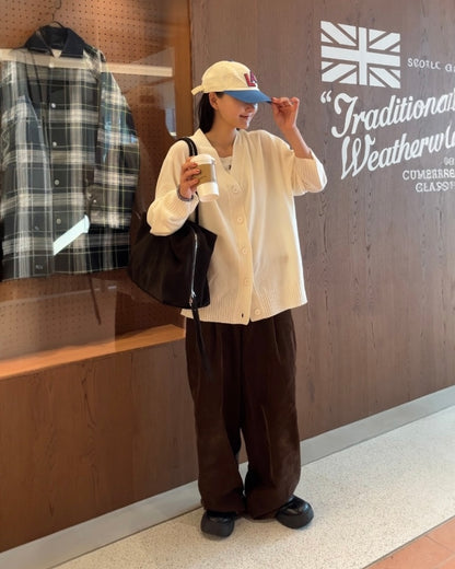 Pure Wool Relax Cardigan white