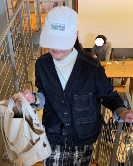 noncollar denim jacket