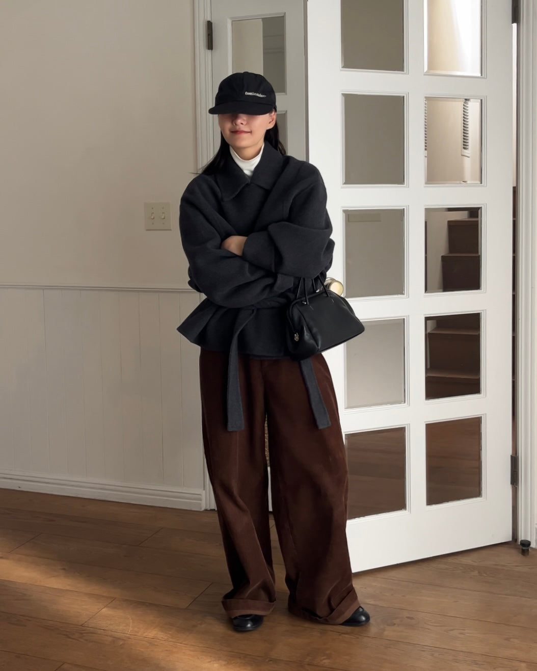 [11/27new] Drape Wool P-Coat gray 12月下旬～1月初旬入荷