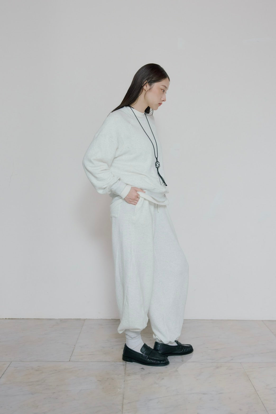 [10/15new] hem light sweat tops WH