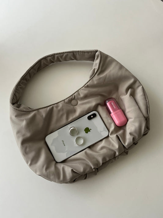 sponge moon bag　beige