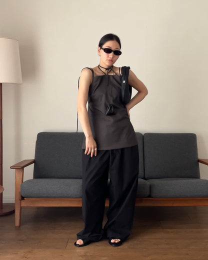 [4/16 new]Easy Form Pants  black 5月初旬入荷分