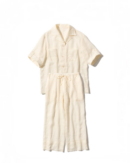 [6/25new]Linen Open Collar setup