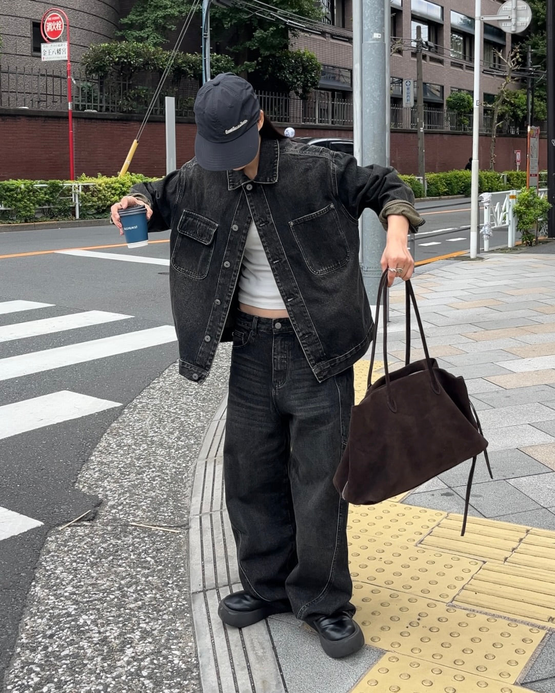 【完売商品】A.subjjject  volume denim setup Washed Denim set black – A.subjjject