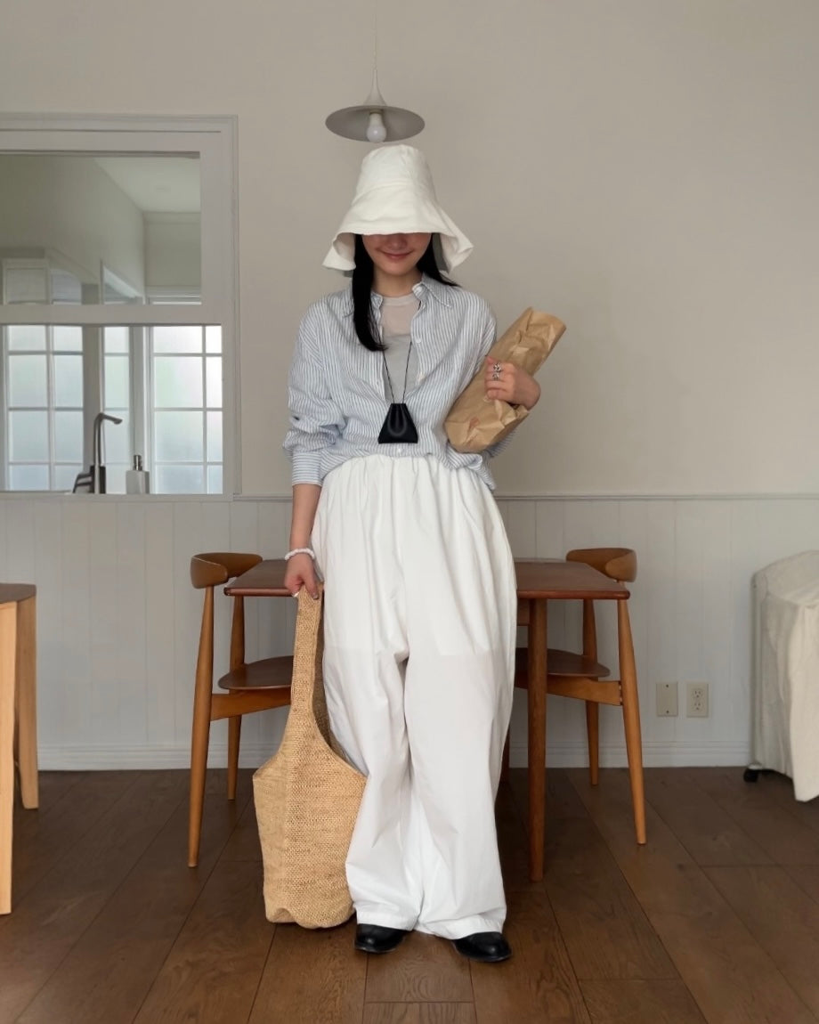 [4/16 new]Easy Form Pants  white 5月初旬入荷分