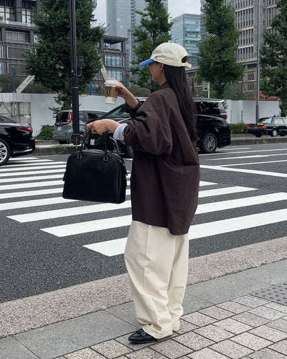 Boston Leather Dome Bag