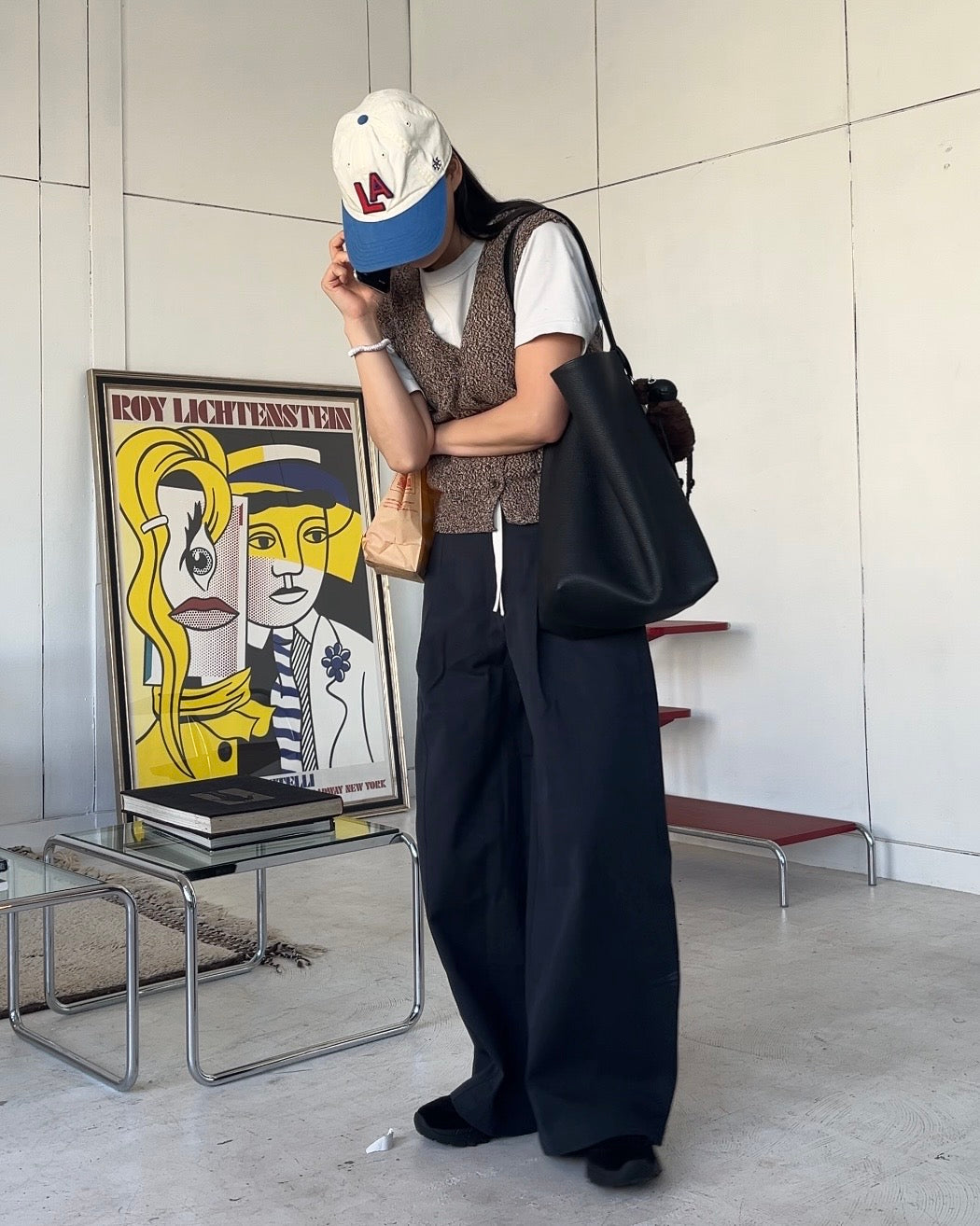 ［3/19new］Cotton Easy Layer Vest brown