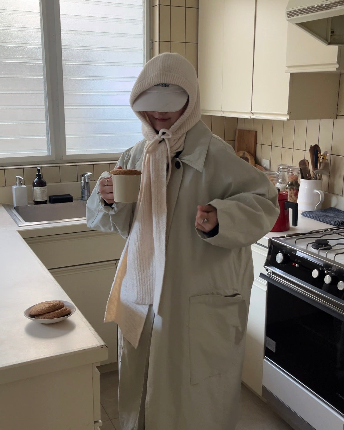 Pure Wool Balaclava Ivory