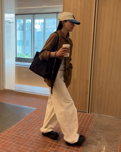 Back Buckle Denim Pants