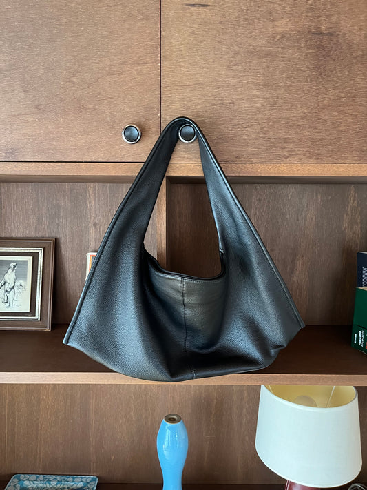 [8/14new] Curve Leather boston  shoulder bag