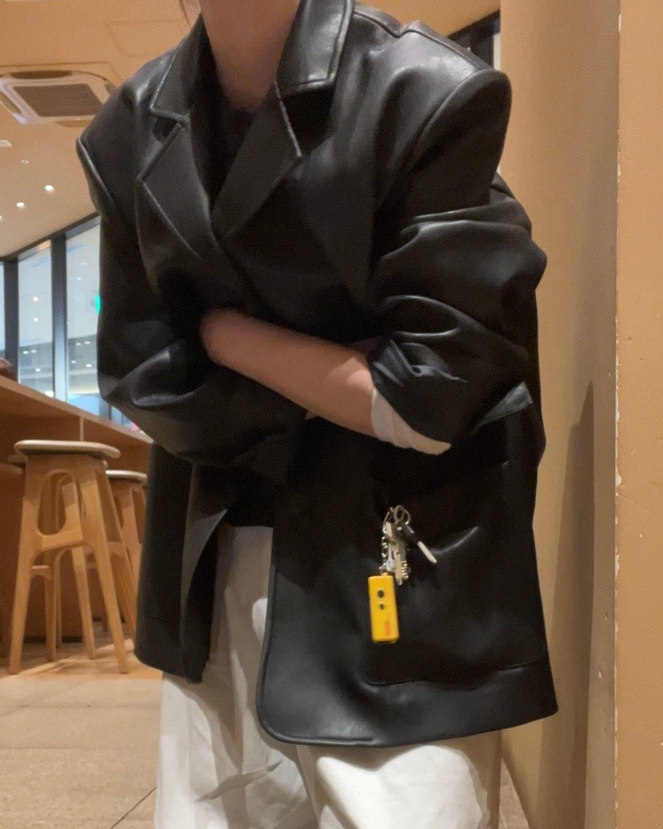 [2/12new] Urban Leather-Like Jacket