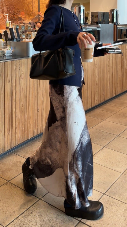 [9/24new] ink wash skirt BK 10月初旬〜中旬入荷