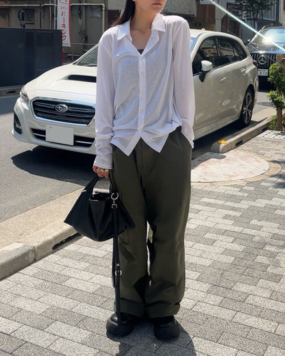 [9/4new]Airy Light Shirt white