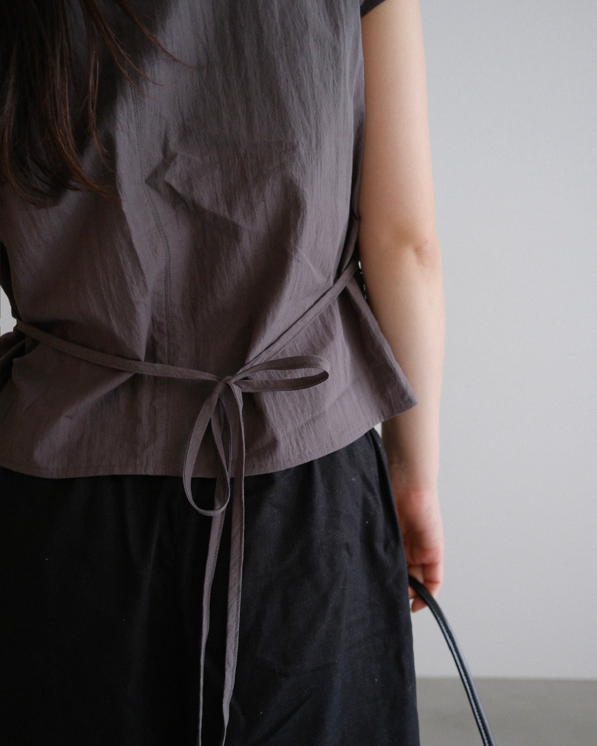 [9/17new]Gather Front Blouse gray