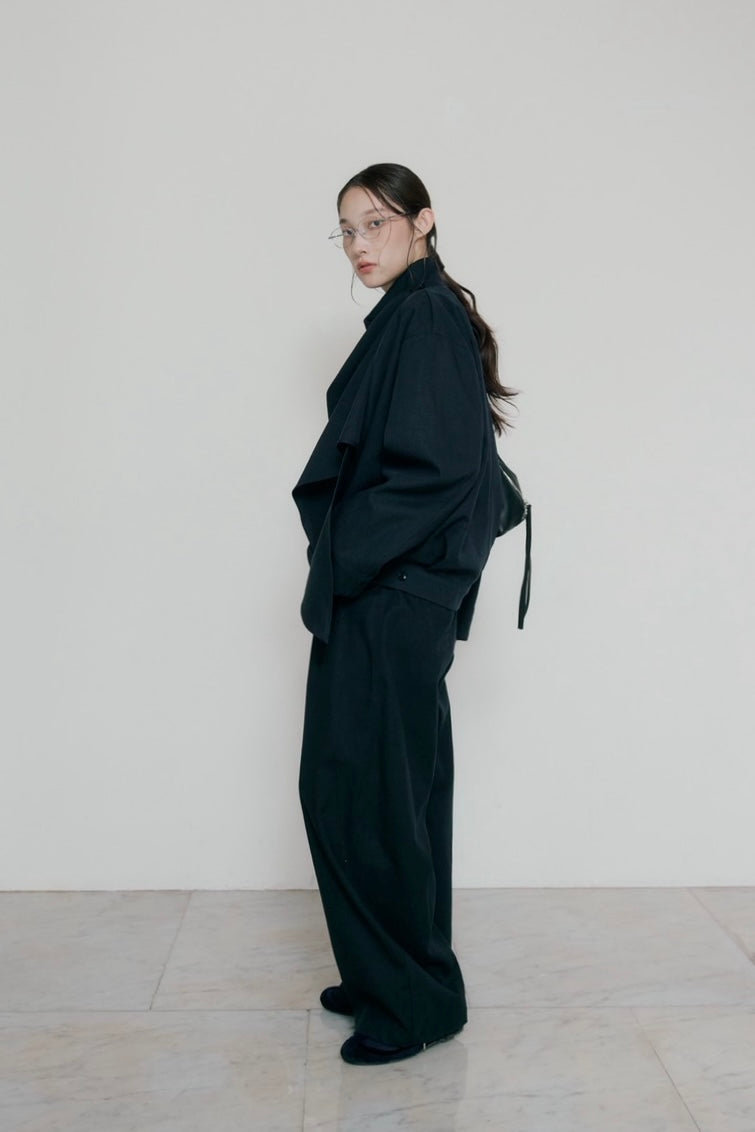 button drape jacket